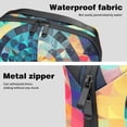 thumbnail image 4 of Geometric Cube Electronic Organizer Travel Case, Waterproof Oxford Cloth Storage Pouch Bag, Box with Cord Organizer Storage for Computer Cable Organizer, 5.9x9.44x3.14 in., 4 of 6