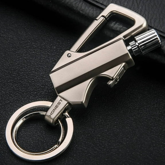 Deeceymbur Permanent Match Lighter With Multitool Keychain Bottle Opener