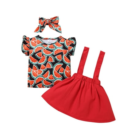 

Binpure Baby Short Sleeve + Suspender Skirt + Headdress Pineapple Pineapple