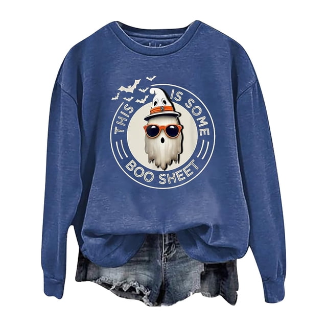 VBARHMQRT Sweat à Capuche Surdimensionné pour Femmes Mode Specterprint Manches Longues Col Rond 6