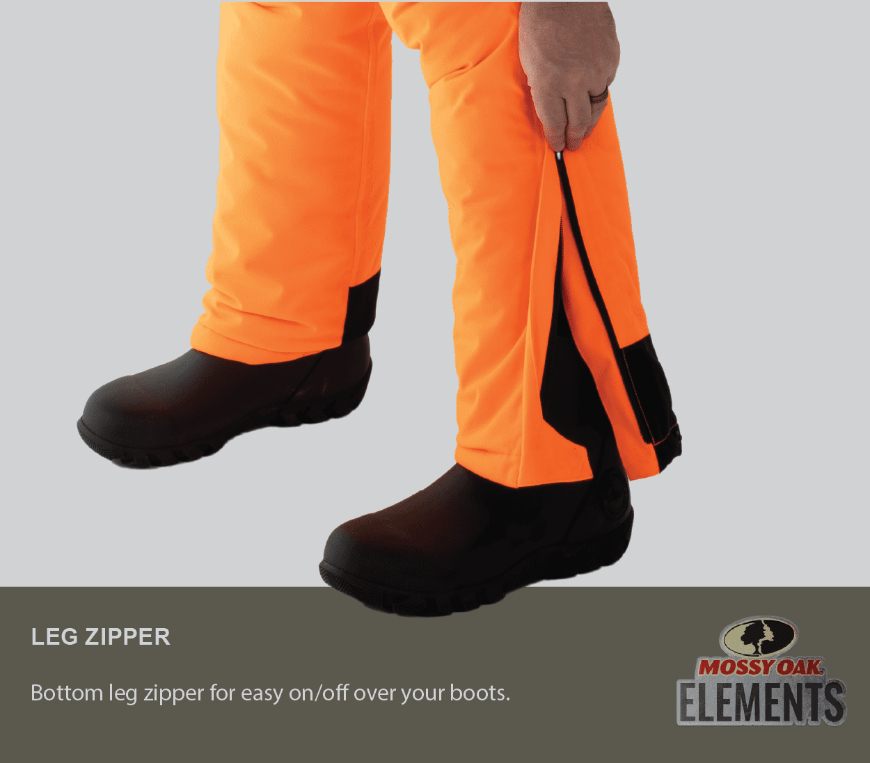 Mossy Oak Elements Men’s Sherpa Lined Waterproof Hunting Bib, Mossy Oak Blaze, Size Small