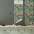 thumbnail image 5 of Ambesonne Tropical Peel & Stick Wallpaper for Home, Dreamy Flamingo Hibiscus, 13"x36", Hot Pink Jade Green, 5 of 5