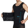 thumbnail image 3 of NoxwB Sleeve Tank Shirts Shapewear Compression Shirts for Men Adjustable Waist Trainer Breathable Body Shaper with Tummy Control Black 2XL, 3 of 3