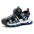 thumbnail image 5 of WUXIAN Toddler Sandals Closed Toe Outdoor Hiking Sandal Lightweight Athletic Adjustable Straps Sneakers, Blue, 5 of 9