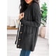 thumbnail image 2 of Jersey tipo cárdigan PRETTYGARDEN para mujer, tejido trenzado, gris oscuro, talla S, 2 of 9