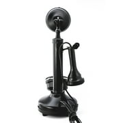House Of Antique Vintage Brass & Iron Rotary Telephone – Retro Decorative Antique Phone (Black)