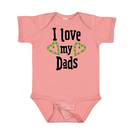 

Inktastic I Love my Dads- hearts Boys or Girls Baby Bodysuit
