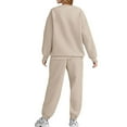 thumbnail image 4 of LEKODE Sweat Pants and Hoodie Set Women Matching Sweat Set Two Piece Tracksuit for Women Linen Sets for Women 2 Piece Sports Jacket with Pocket Hoodie Sets Two Piece Sets for Women Dressy Beige L, 4 of 7