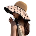 thumbnail image 1 of Sombrero de 56-58cm con circunferencia de lunares, sombrero para el sol para mujer, sombrero de playa de ala grande para exteriores, sombrero antiultravioleta para el sol de verano, 1 of 5
