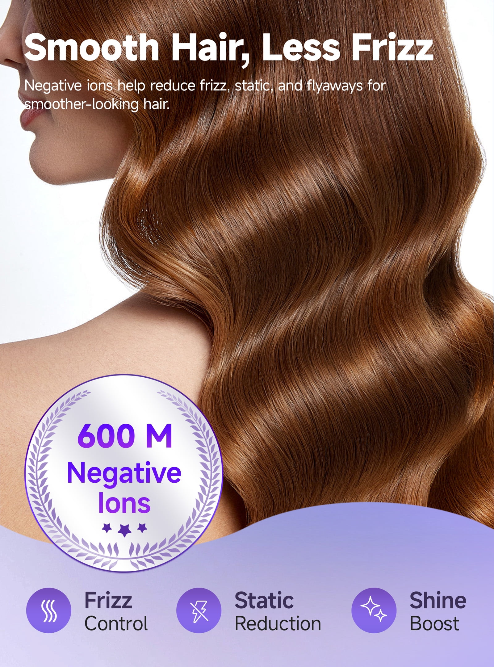 Hair Dryer, Professional Ionic Hair Dryer for Fast Drying, Low Noise and Quiet, Lightweight, 600 Mmillion Negative lonic High-Speed Hair Blow Dryer Without Hair Damage for Women, Men, Travel, Salon
