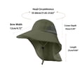 thumbnail image 3 of Outdoor UPF50+ Mesh Sun Hat Wide Brim Fishing Hat with Neck Flap Sun Hat for Men Women,One Size, 3 of 7