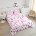 thumbnail image 4 of Erosebridal Ensembles de Couette Princesse pour Filles Format Très Grand, Nœud de Rêve Talons Hauts Château Robe Couronne Château Couettes et Duvets, Réversible 3 Pcs, 4 of 8