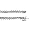 thumbnail image 5 of .925 Sterling Silver 1/4 cttw Miracle Set Diamond S Curve Link Bracelet (I-J Color, I3 Clarity) -7", 5 of 8