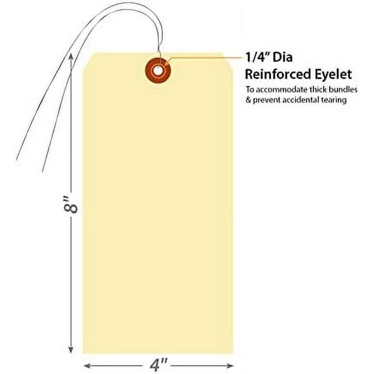 SmartSign Blank Manila Shipping Tags with Wire, Size-12 SmartSign Blank Manila Shipping Tags with Wire, Size-12