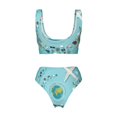 thumbnail image 2 of Honeii Travelling on Airplane Print Women’s Bikini Set,Two Piece Swimsuit Bathing Suits,Stylish High Elasticity Swimwear for Beach and Pool, 2 of 7