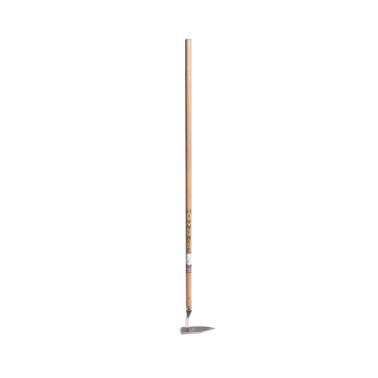 Nisaku Japanese Stainless Steel Semi-Long Triangle Hoe, 5.5-inch Blade, Sankaku