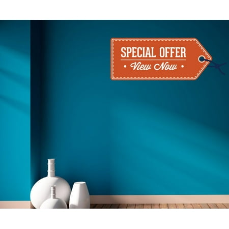 Special Offer View Now Retail Discount Sign Wall Decal - Vinyl Decal - Car Decal - Idcolor045 - 25 (Best Car Offers Now)