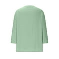 thumbnail image 4 of cocolona Womens Blouses 2025 Trendy V Neck 3/4 Sleeve Tops Fashion Casual Solid Color Shirts Lightweight Comfy T-shirt, 4 of 7