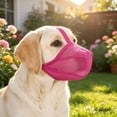 thumbnail image 3 of Dog Muzzle, Soft Mesh Covered Muzzles For Small, Medium, Large And X-Large Dogs, Muzzle With Adjustable Straps, Prevent Barking, Biting, And Accidental Ingestion Pet Otherspink New, 3 of 5