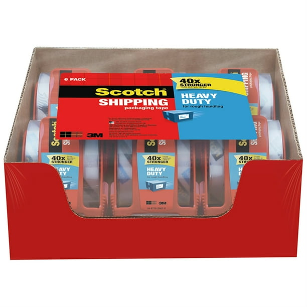 Scotch Heavy Duty Shipping Packaging Tape Dispensers, Clear, 1.88 in x