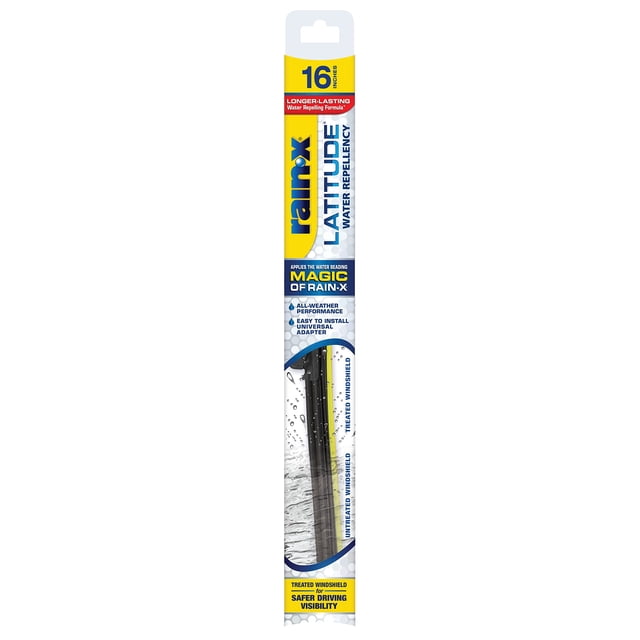 Limpiaparabrisas Rain-X Latitude 2 en 1, repelentes al agua de 16 pulgadas