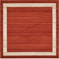 thumbnail image 1 of Unique Loom Del Mar Collection Contemporary Transitional Square Rug, 8', Terracotta/Ivory, 1 of 2