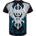 thumbnail image 2 of TGEagleSword435 Eagle and Sword Metallic Silver Embossed Short Sleeve Crew Neck Cotton Mens Fashion T-Shirt - Black/Large, 2 of 2