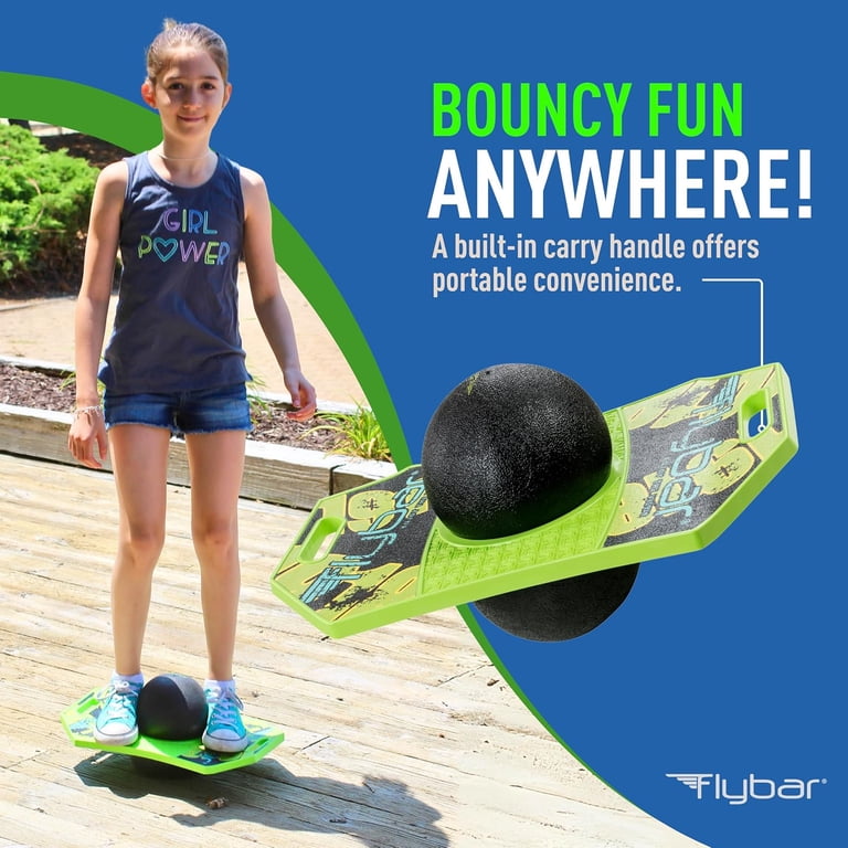 Flybar Pogo Trick Ball Green, Anti-Slip Deck, 160 Lb Capacity photo 5