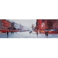 thumbnail image 2 of Atelier B Art Studio 18x9 White Modern Wood Framed Museum Art Print Titled - BLACK AND RED STREET SCENE, 2 of 4