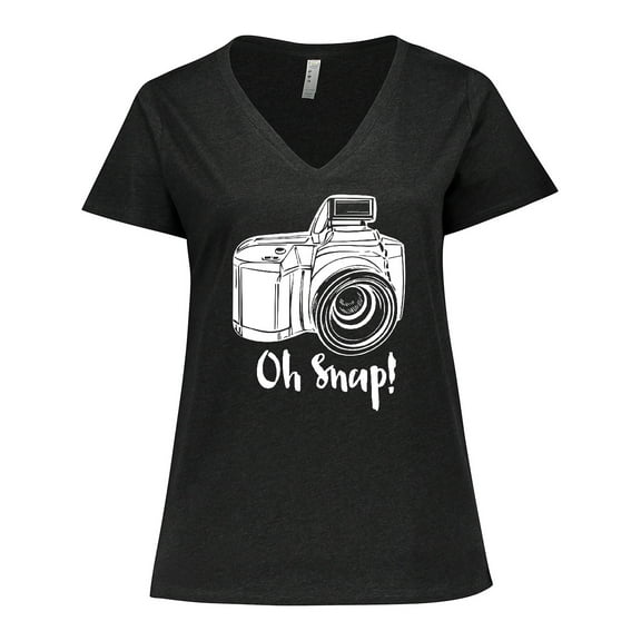 Inktastic Camera Oh Snap Women's Plus Size V-Neck T-Shirt