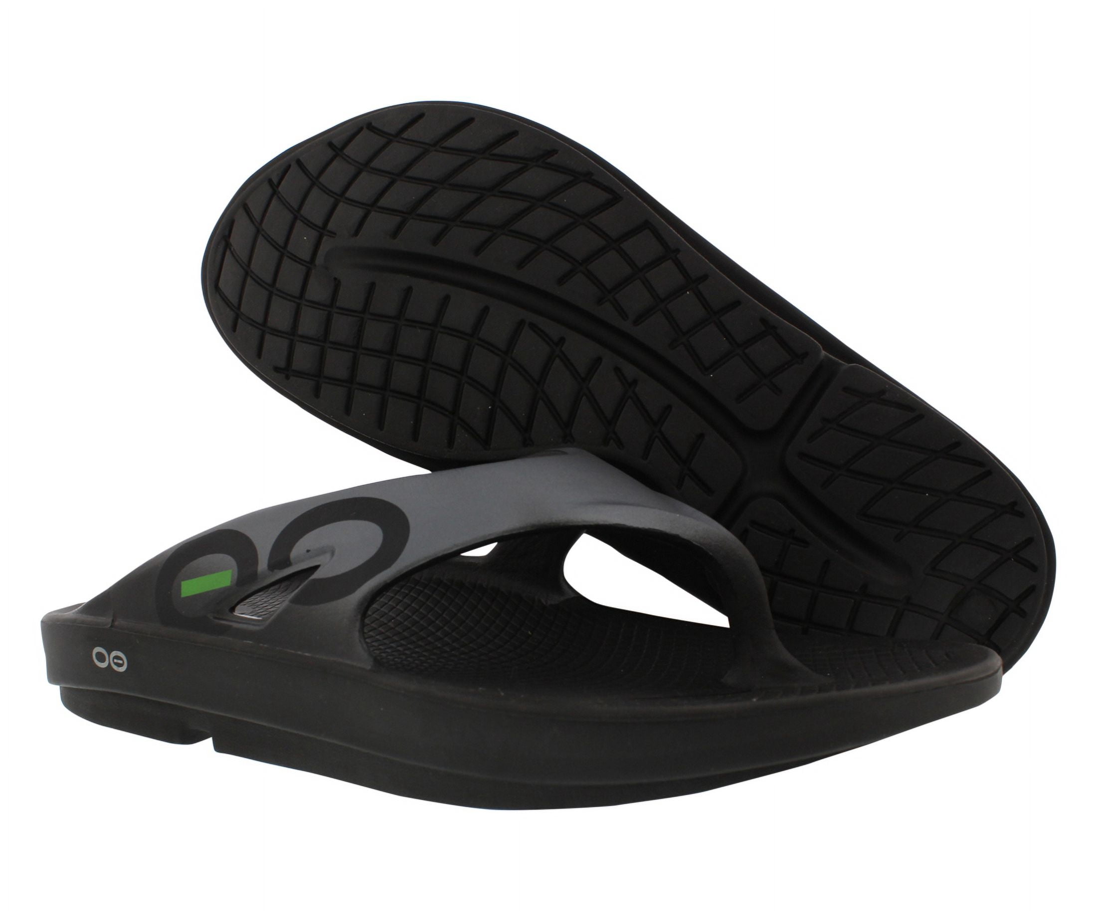 OOFOS Unisex Ooriginal Sport Thong Flip Flop - Black/Graphite - 14