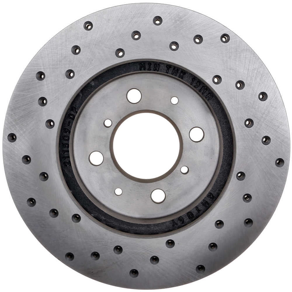 StopTech 90-01 Integra (EXC Type R) / 90-05 Honda Civic Cross Drilled Left Front Rotor Fits select: 2007-2013 HONDA FIT, 2004-2005 HONDA CIVIC LX