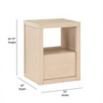 thumbnail image 2 of Comfort Pointe Cyrus White-washed Wood 1-drawer Modern Storage Nightstand, 2 of 11