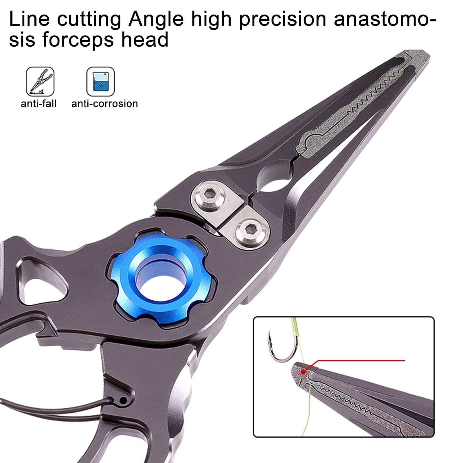 KUFptva Fishing Pliers Fishes Lip Grippers Fishing Plier Tool Fishing Hook Remover with Ergonomic Handle Multifunctional Pliers