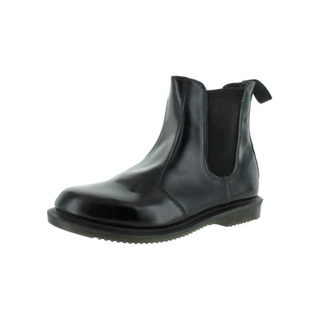 Dr. Martens Womens Flora Leather Ankle Chelsea Boots Black 8 Medium (B,M)
