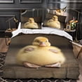 thumbnail image 3 of duckling 3D Printed Bedding Set Quilt Cover Duvet Cover Comforter Covers with Pillowcases Microfiber 3 Pieces for Childrens And Adults with Zipper Closure(90"x90"), 3 of 6
