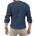 thumbnail image 4 of Patlollav Mens Shirts Formal Color Print Long Sleeve Turndown Collar Blouse, 4 of 6
