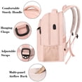 thumbnail image 4 of Mochila para portátil MATEIN de 15,6 pulgadas con puerto USB resistente al agua, color rosa, 4 of 7
