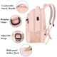 thumbnail image 4 of Mochila para portátil MATEIN de 15,6 pulgadas con puerto USB resistente al agua, color rosa, 4 of 7