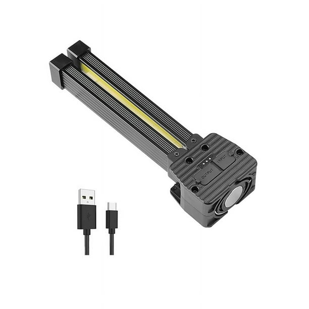 Linterna LED COB Recargable, Luz de Trabajo Portátil USB con Gancho para Colgar en la Base Magnética, Ideal para Reparación de Automóviles y Campamentos