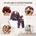 thumbnail image 7 of Fotbe Cool Skull Cowboy Pattern Long Sleeve Pajama Set for Women,Sleepwear Set,2-piece Loungewear Set,Soft PJs Comfy Nightwear with Pockets -XX-Large, 7 of 7