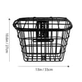 thumbnail image 2 of LEEYNEER 1Pcs Black Stainless Steel Simple Basket  Bike Accessory Daily Use 11x8.9in, 2 of 6