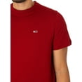 thumbnail image 4 of Tommy Jeans Slim Jersey T-Shirt, Red, 4 of 5