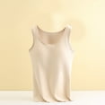 thumbnail image 6 of WREESH Womens Slim Tank Tops Winter Velvet Thermal Inner Wear With Chest Pad Integrated Velvet Thickening Bottoming Large Size New Underwear Khaki, 6 of 8