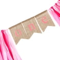 thumbnail image 3 of ONE Birthday Banner with Ribbon First Birthday Decorations Burlap Highchair Banner for 1st Birthday Baby Girl (Pink), 3 of 7
