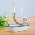 thumbnail image 5 of Sailing Boat Model Chic Exquisite Wood Mini Sailboat Model Decoration For Home, 5 of 5