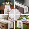 thumbnail image 6 of Spring Easter Bunny Table Runner 72 Inches Long,Colorful Eggs Botanical Floral Cotton Linen Table Runners Dresser Scarves,Decorative Tabletop Scarf Furniture Cover for Home Dinner Party 13"x72", 6 of 8