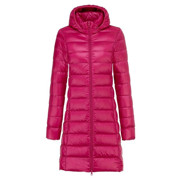 Chaqueta de plumón ligera para mujer, chaqueta ajustada de longitud media con capucha para otoño e invierno, talla grande, gorro de lana