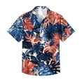 thumbnail image 5 of Sewkxo Mens Hawaiian Shirt Short Sleeve Button Down Tropical Shirts Casual Floral Summer Beach Shirt,Blue M, 5 of 6