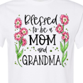 thumbnail image 4 of Inktastic Blessed to Be a Mom and Grandma Pink Flowers T-Shirt, 4 of 5
